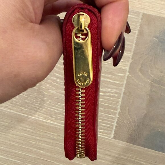 LV Zippy Coin Purse/Card Wallet in Red Vernis Leather - Picture 3 of 7